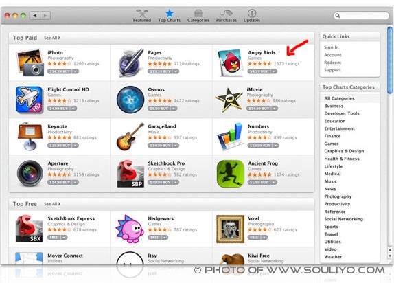Angry Birds ເວີຊັ່ນ Mac ມາແລ້ວ ພ້ອມກັບ Mac App Store